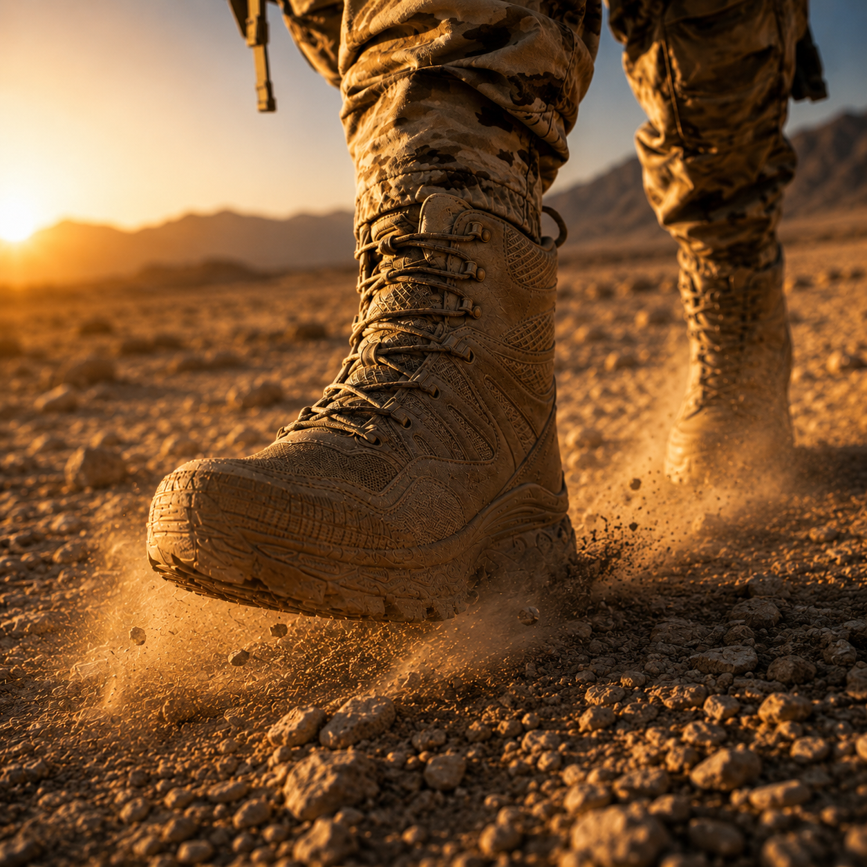 Bottes militaires montantes