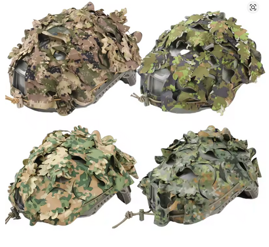 Couvre-casque camouflage feuillage