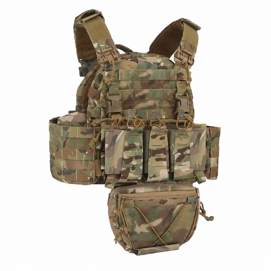 Gilet tactique porte-plaques — Camouflage Multicam
