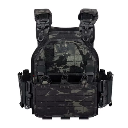 Gilet porte-plaques tactique noir
