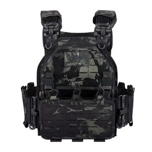 Gilet porte-plaques tactique noir