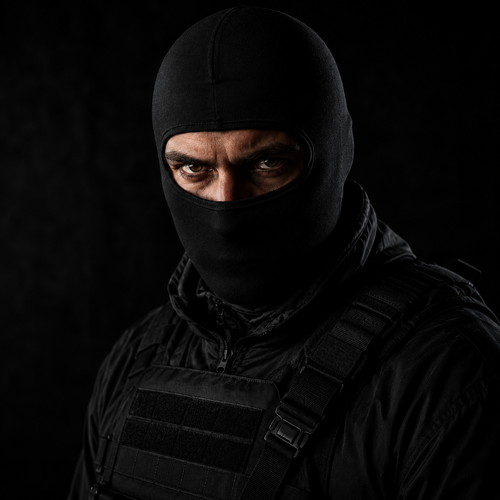 Cagoule intégrale noire
