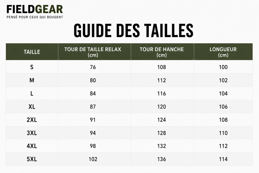 Guide des tailles 1